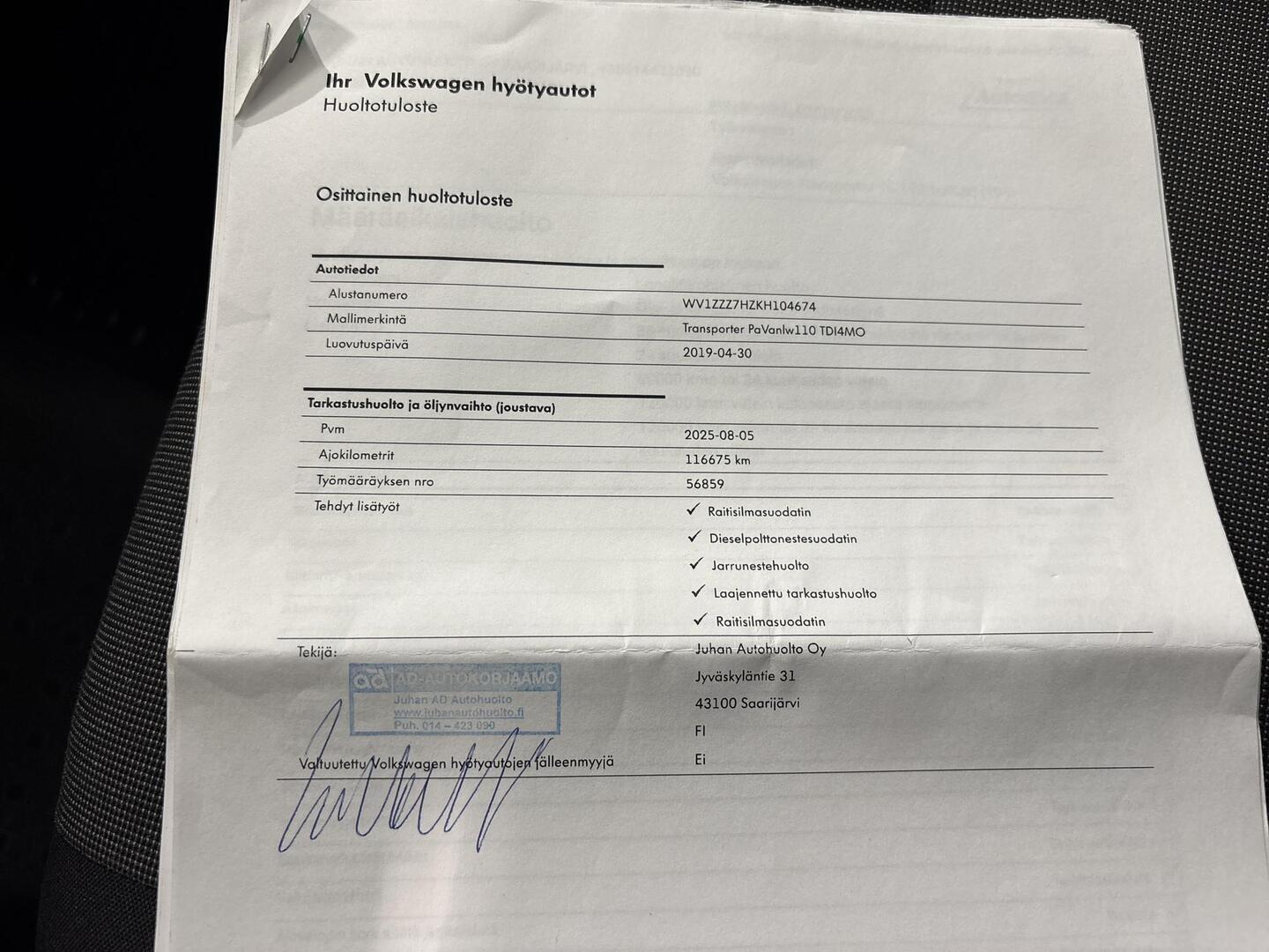 VOLKSWAGEN TRANSPORTER 2019