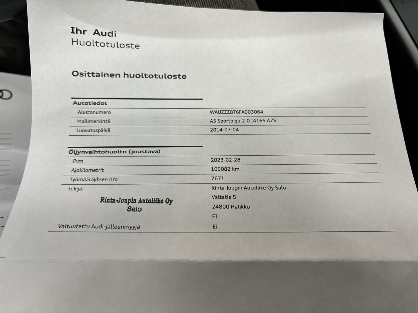 AUDI A5 2014