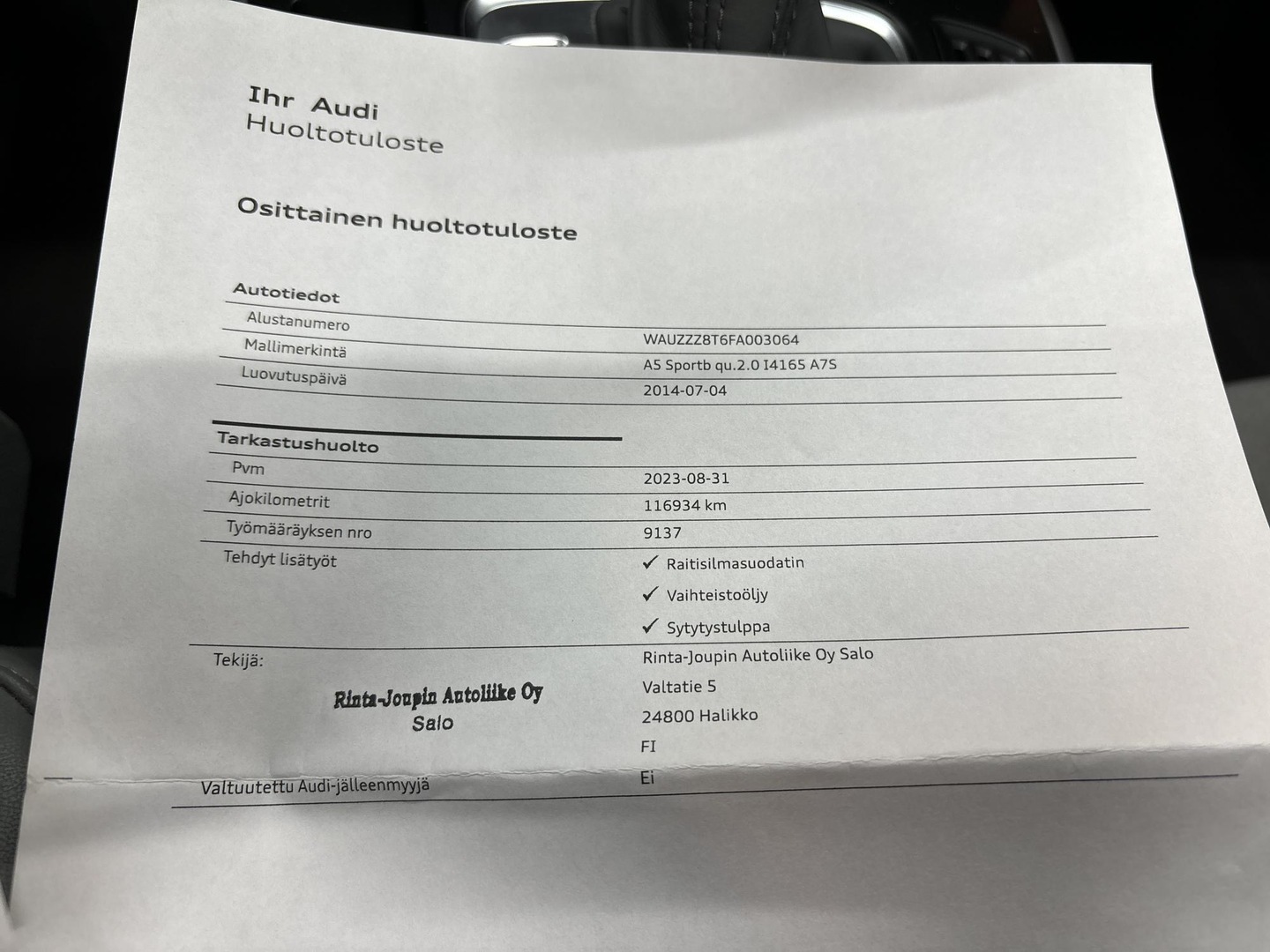 AUDI A5 2014