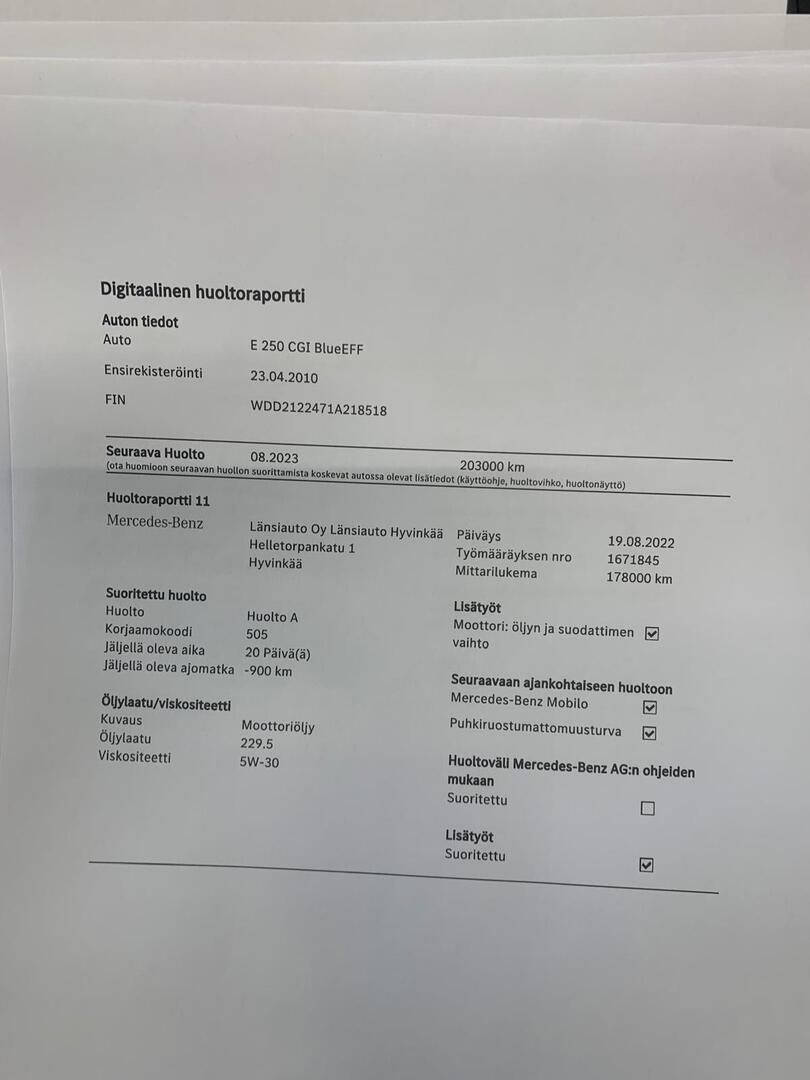 MERCEDES-BENZ E 2010