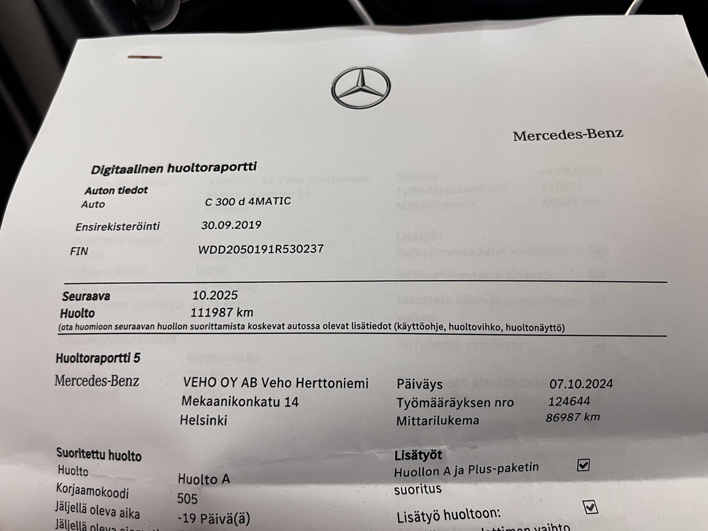 MERCEDES-BENZ C 2019