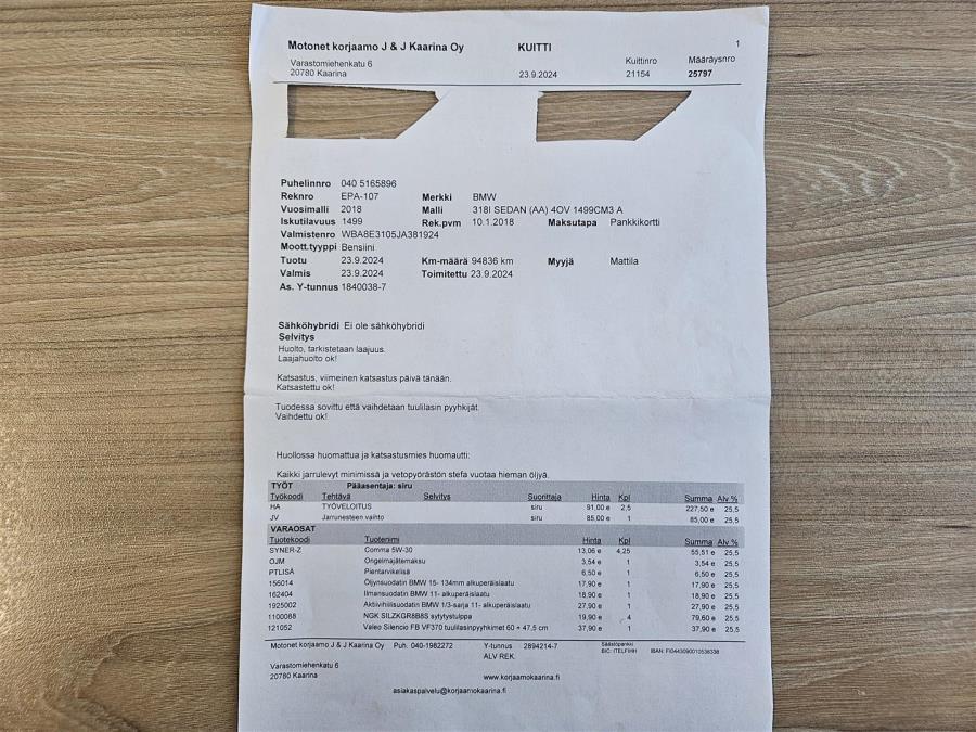 F30 Sedan 318i A Business Exclusive/ Suomiauto/ Defa lämpöpaketti/Bi-LED ajovalot/ Tutkat/ Alv