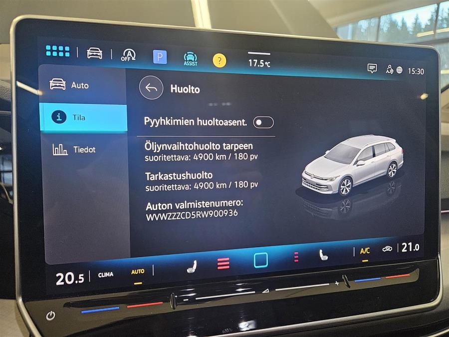 Variant Comfort Business 1,5 eTSI 110 kW (MHEV) DSG-aut./ Koukku/ Mukautuva vakkari/ 1. Omistaja