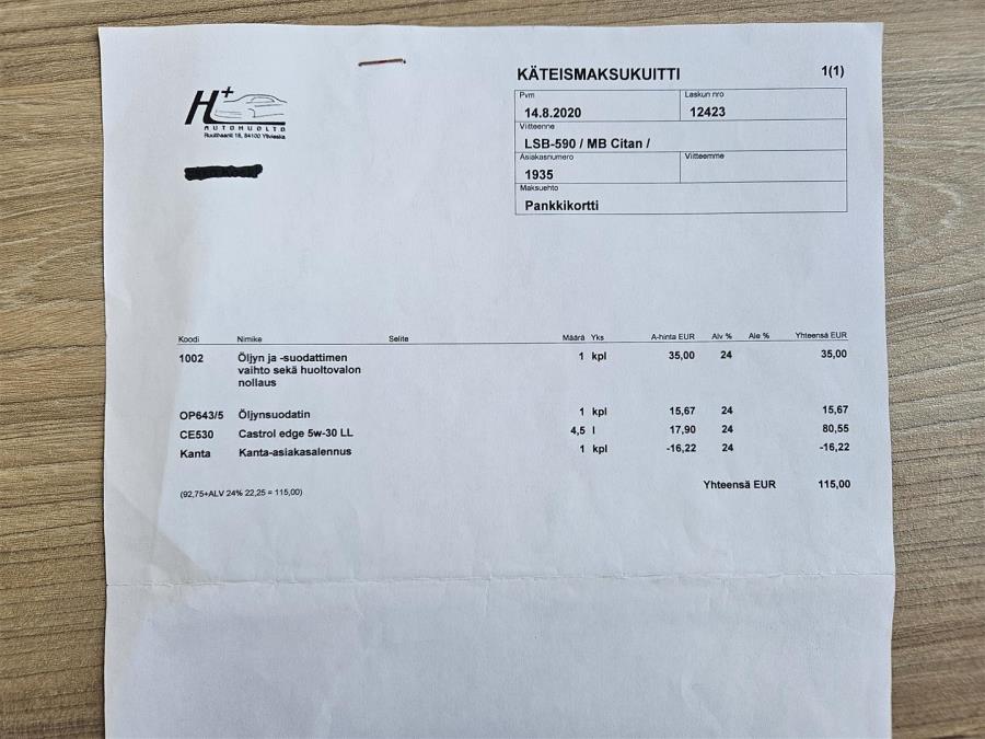 109CDI K keskipitkä A2/ Jakohihna vaihdettu -25/ Vetokoukku/ Moottorinlämmitin