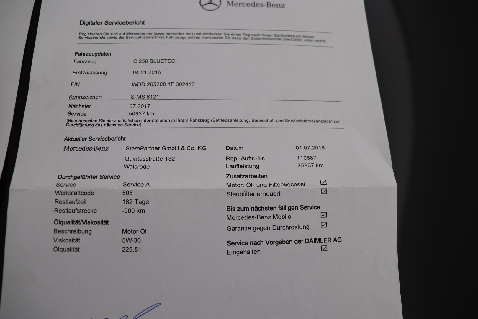 MERCEDES-BENZ C 2016