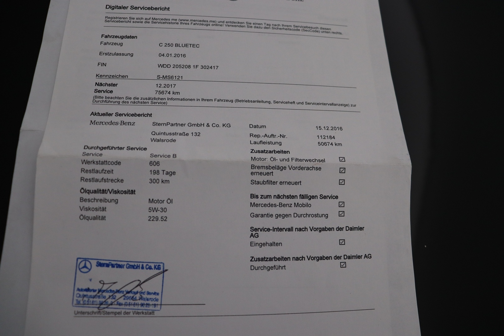 MERCEDES-BENZ C 2016
