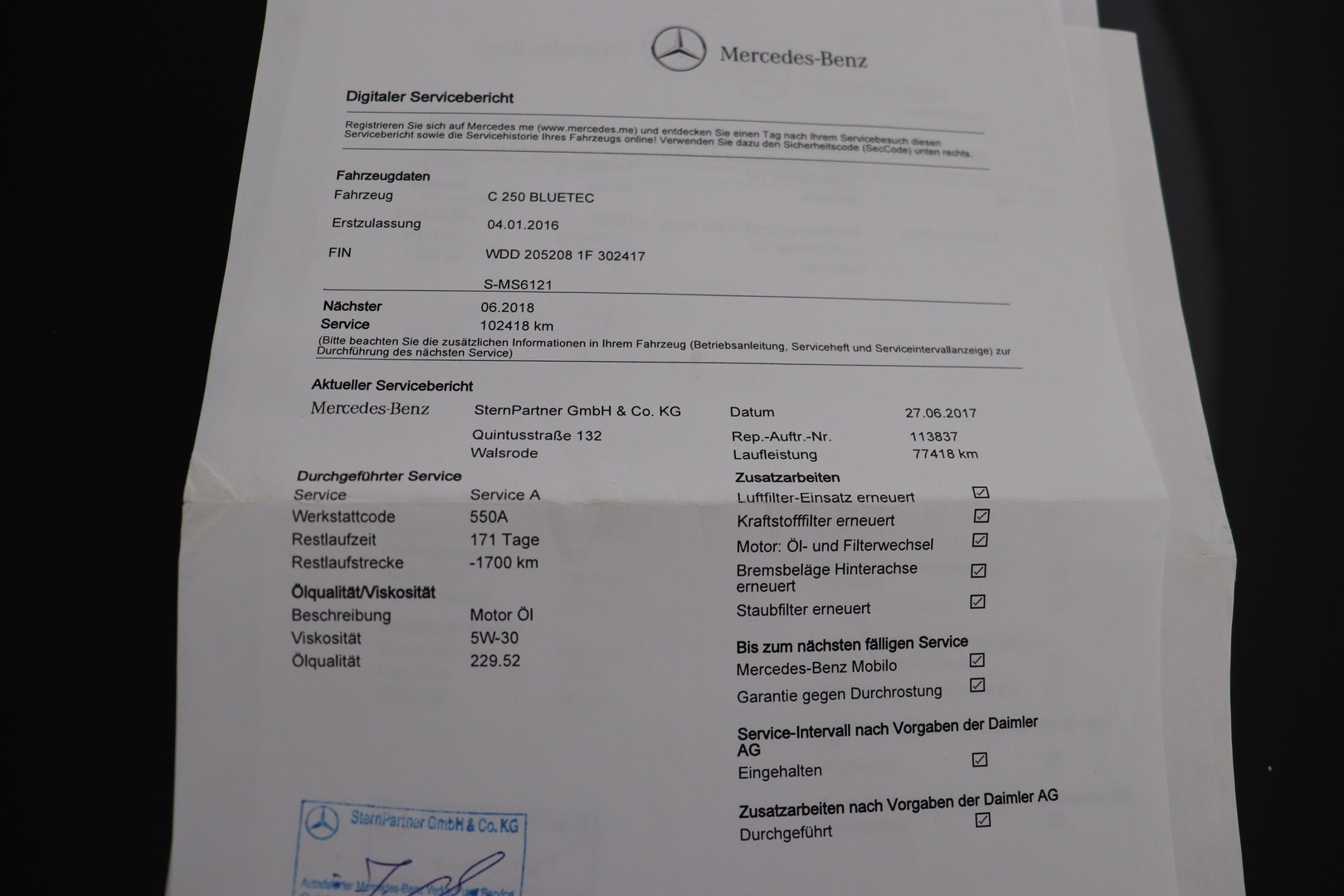 MERCEDES-BENZ C 2016