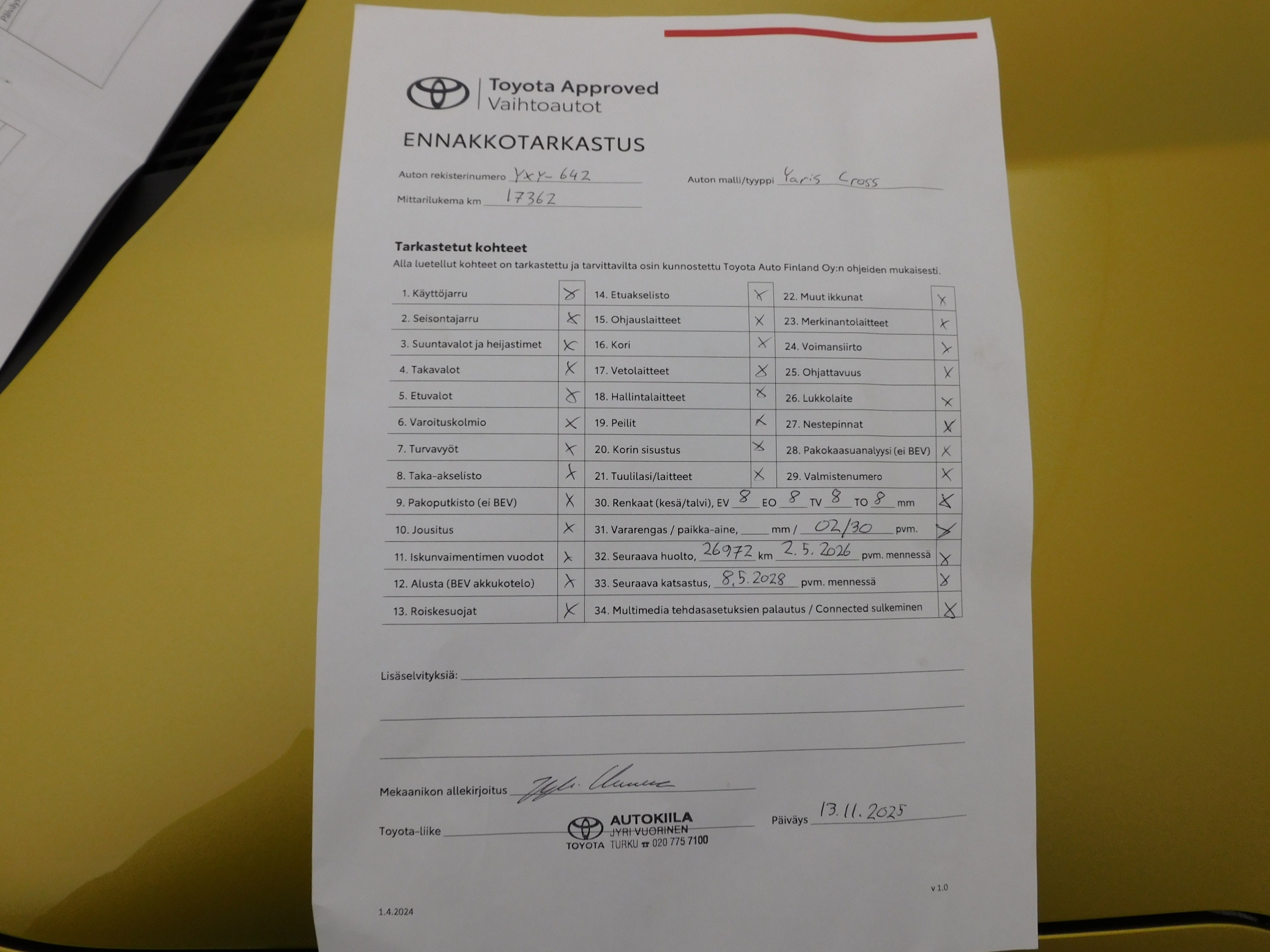 TOYOTA Yaris Cross 2024