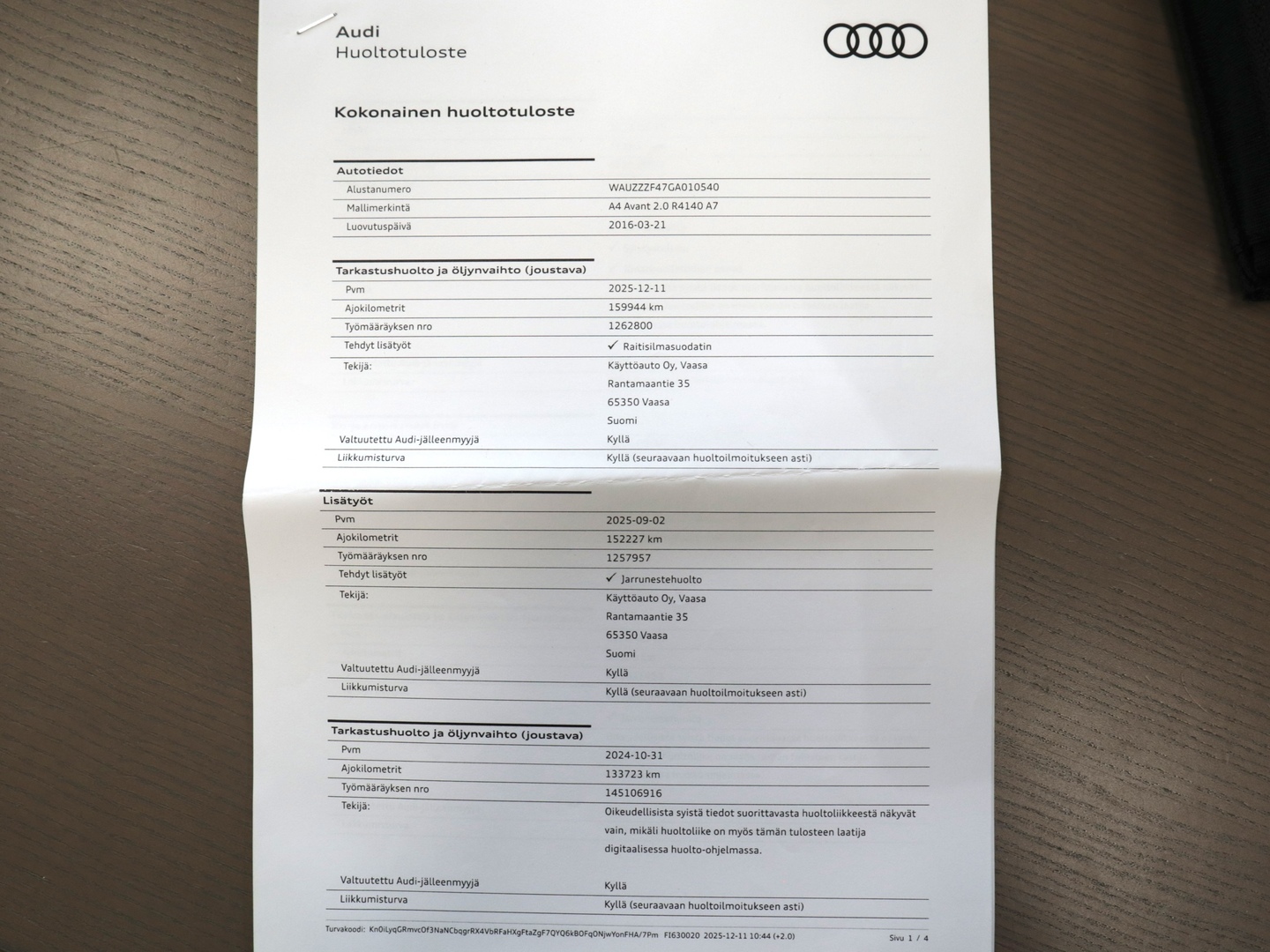 AUDI A4 2016