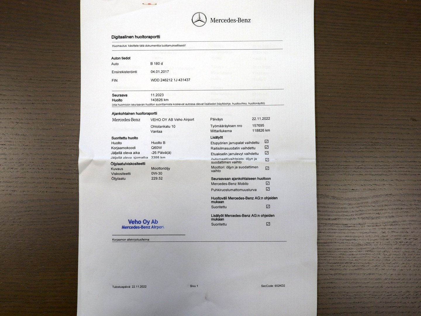 MERCEDES-BENZ B 2017