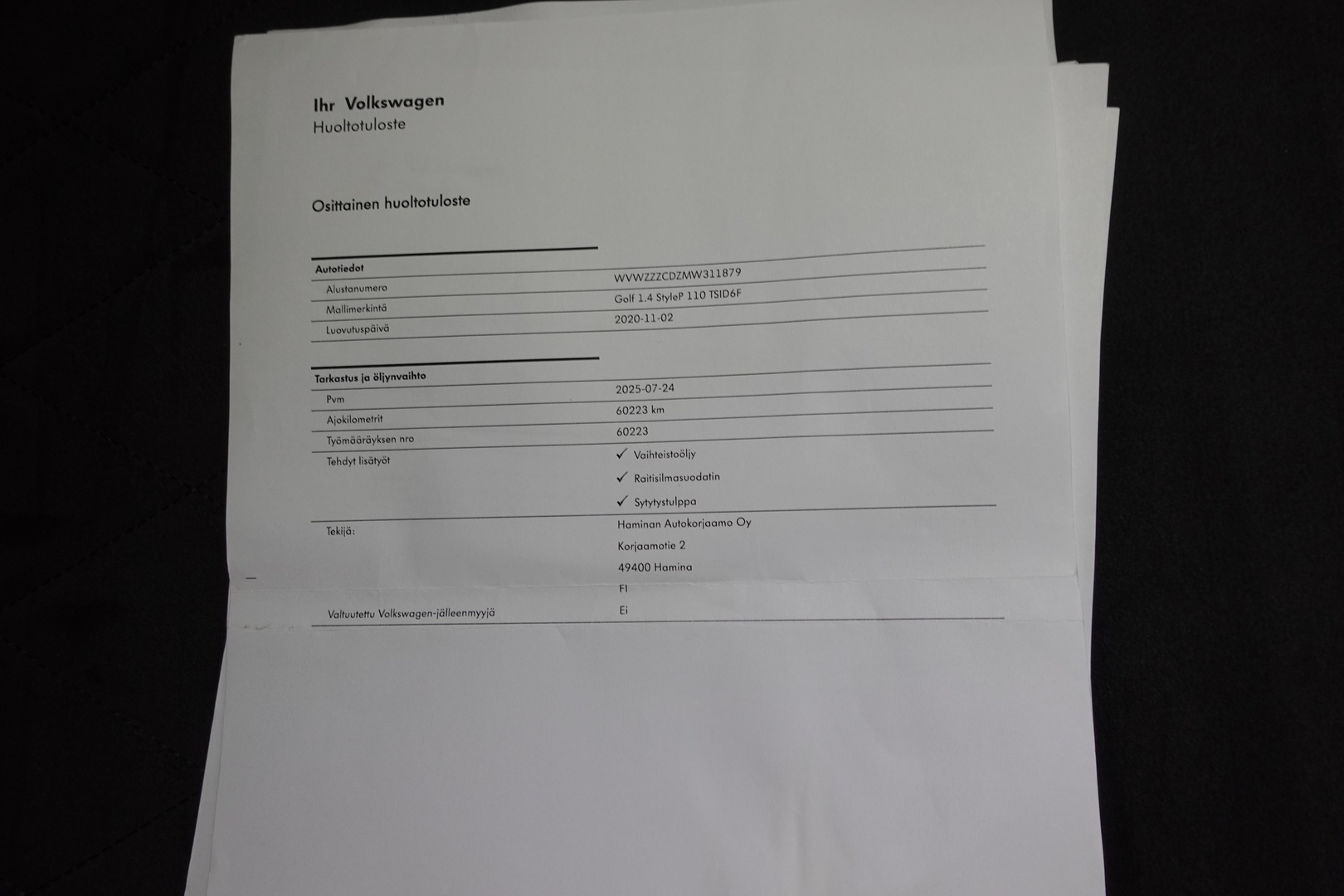 VOLKSWAGEN Golf 2020