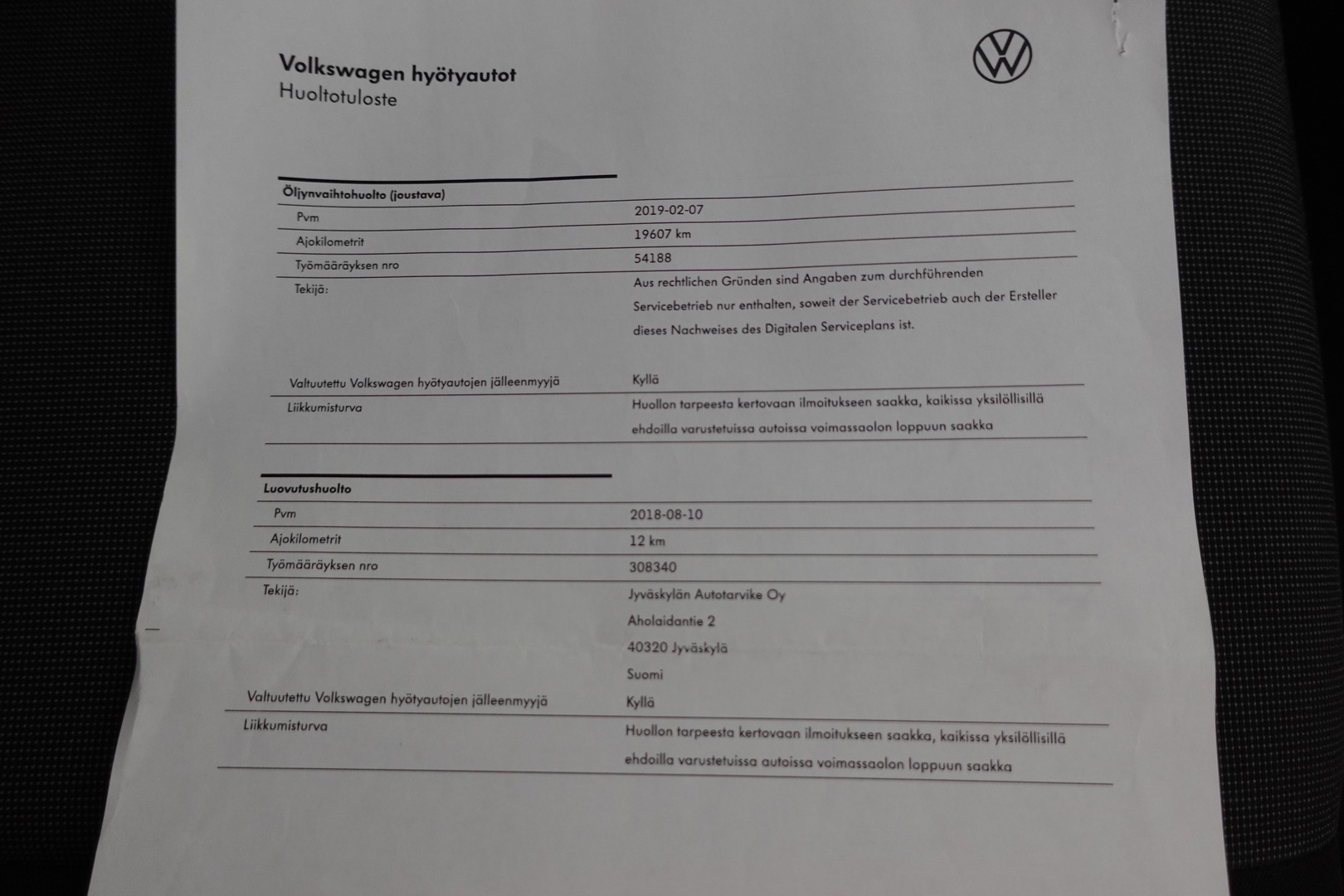 VOLKSWAGEN Transporter 2018