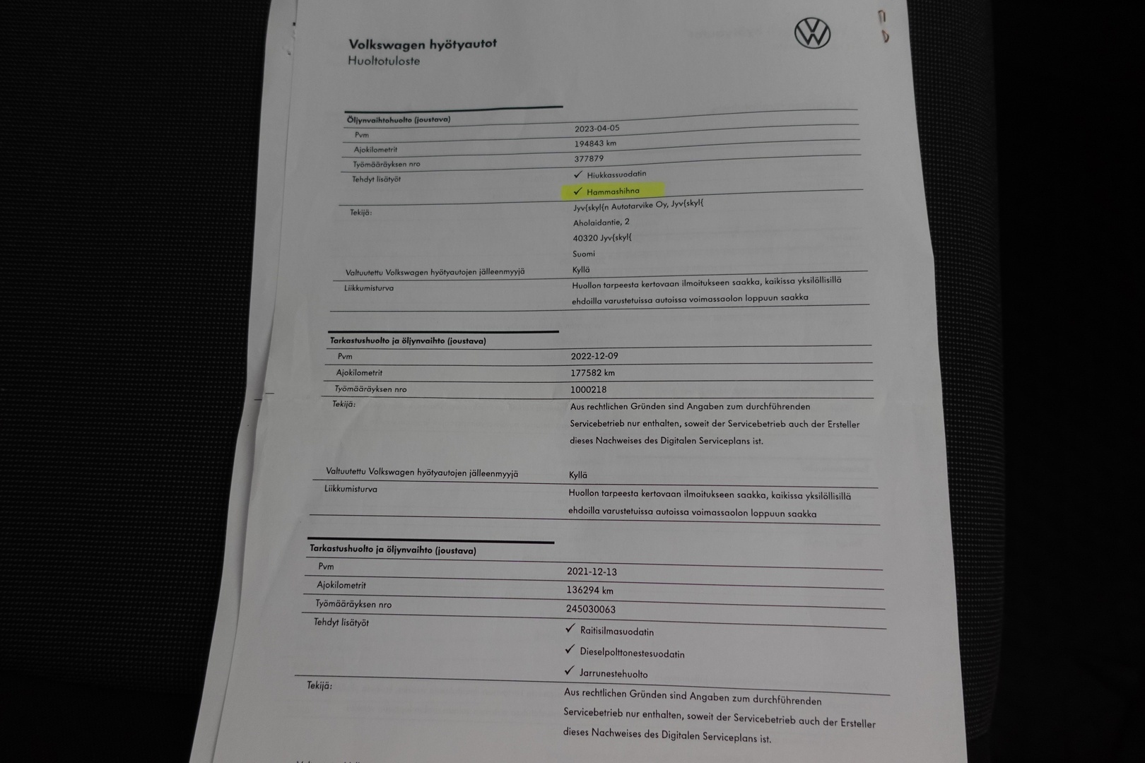 VOLKSWAGEN Transporter 2018