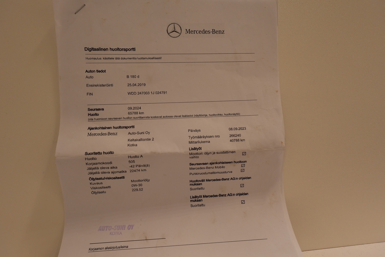 MERCEDES-BENZ B 2019