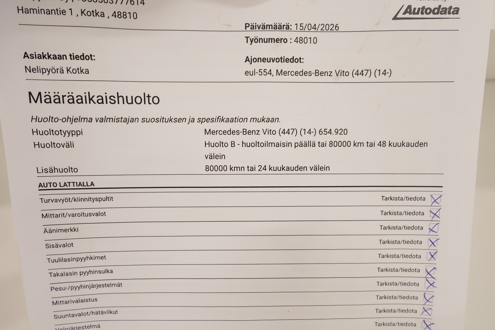 MERCEDES-BENZ Vito 2023