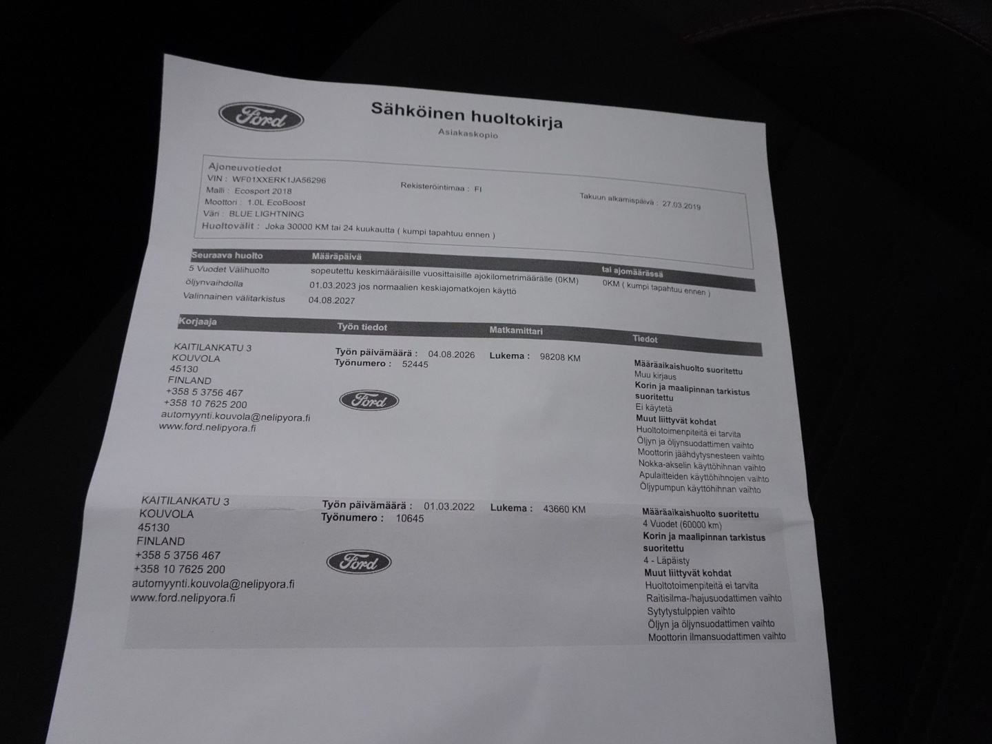 FORD Ecosport 2019