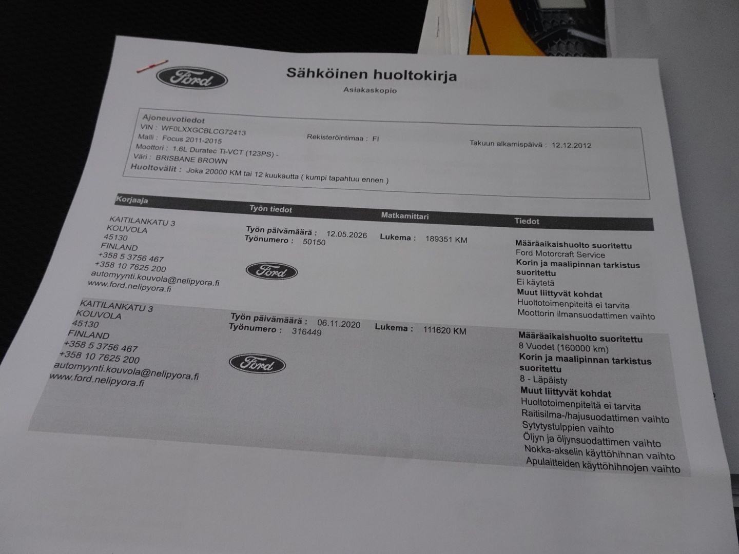 FORD Focus 2012