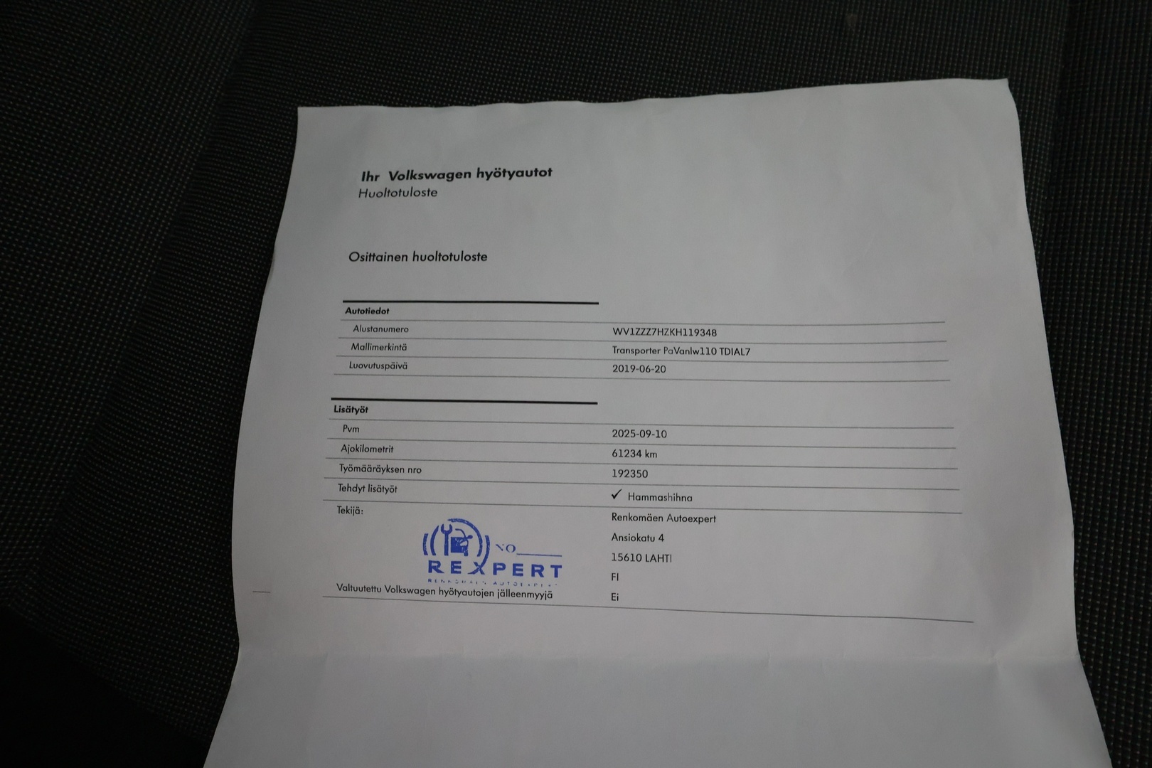 VOLKSWAGEN Transporter 2019