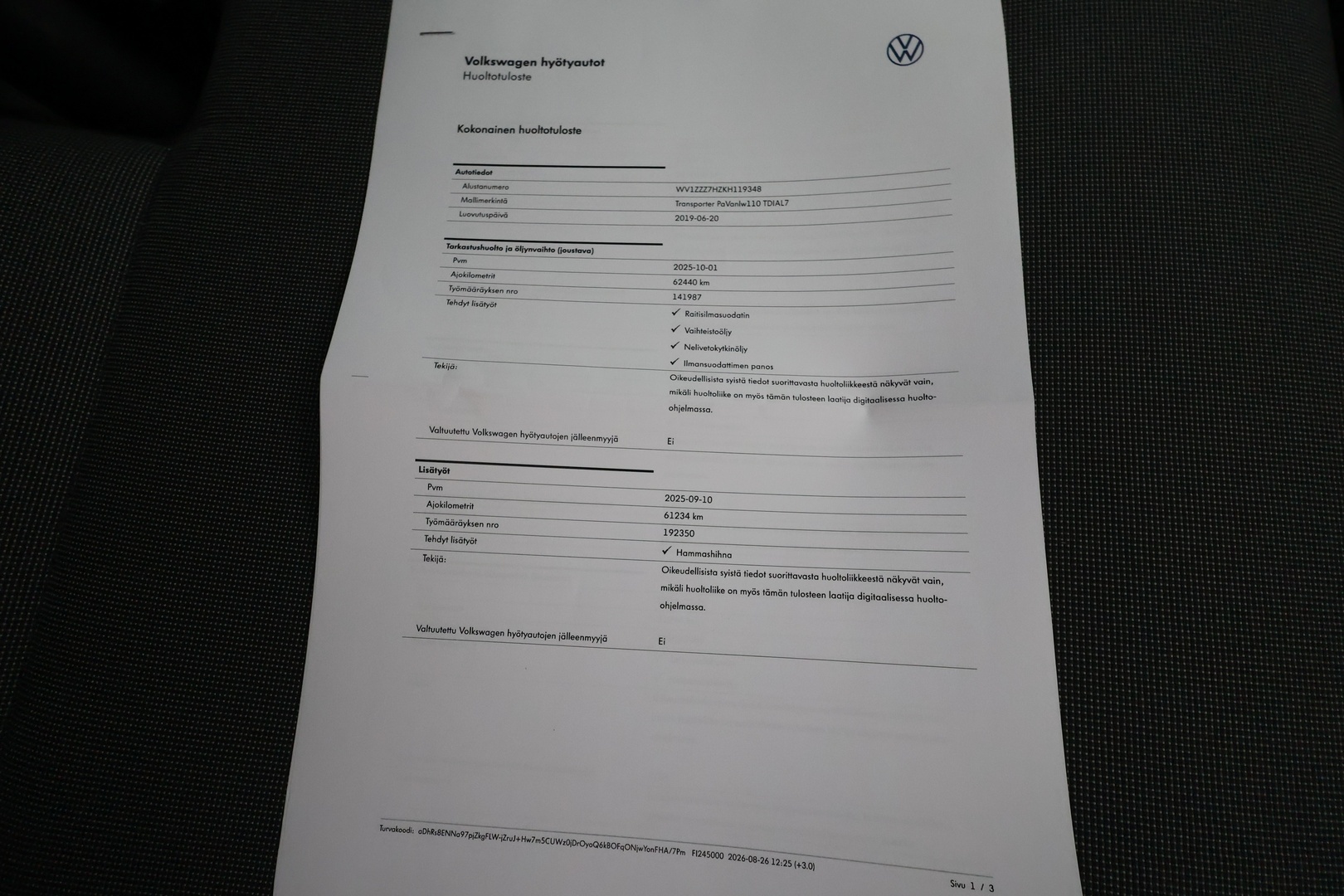 VOLKSWAGEN Transporter 2019