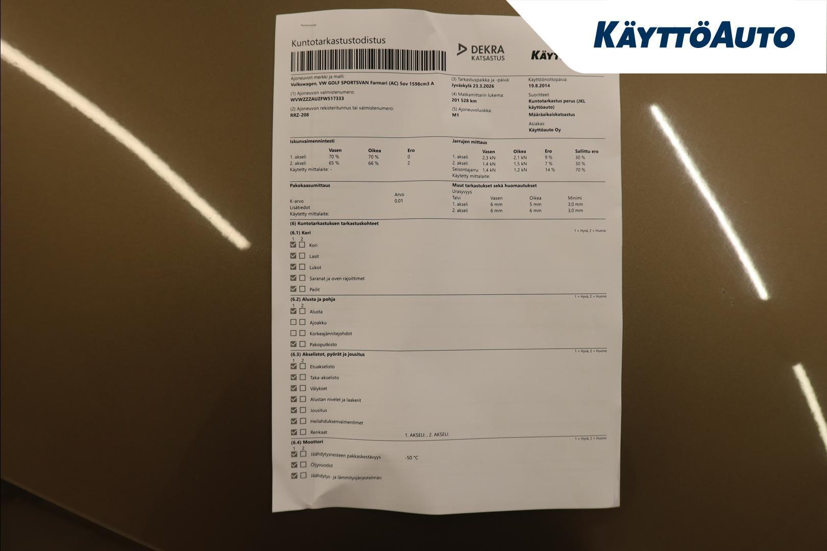 VOLKSWAGEN Golf Sportsvan 2014