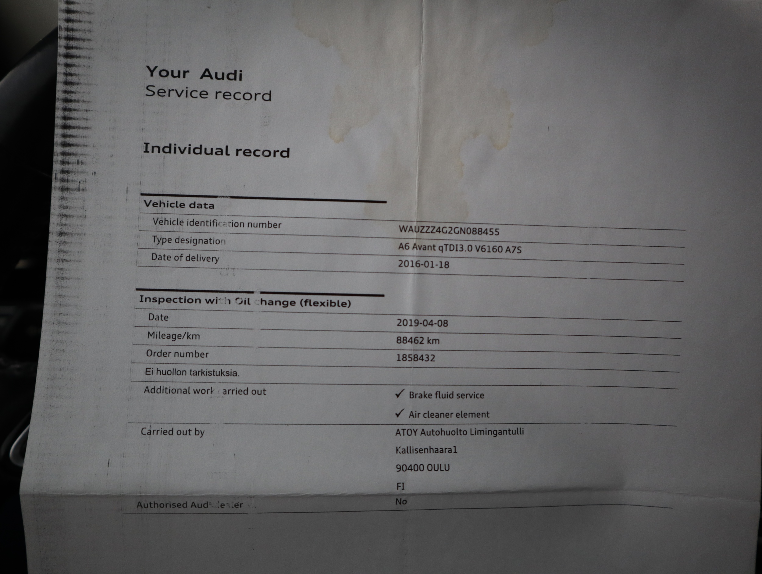 AUDI A6 2016