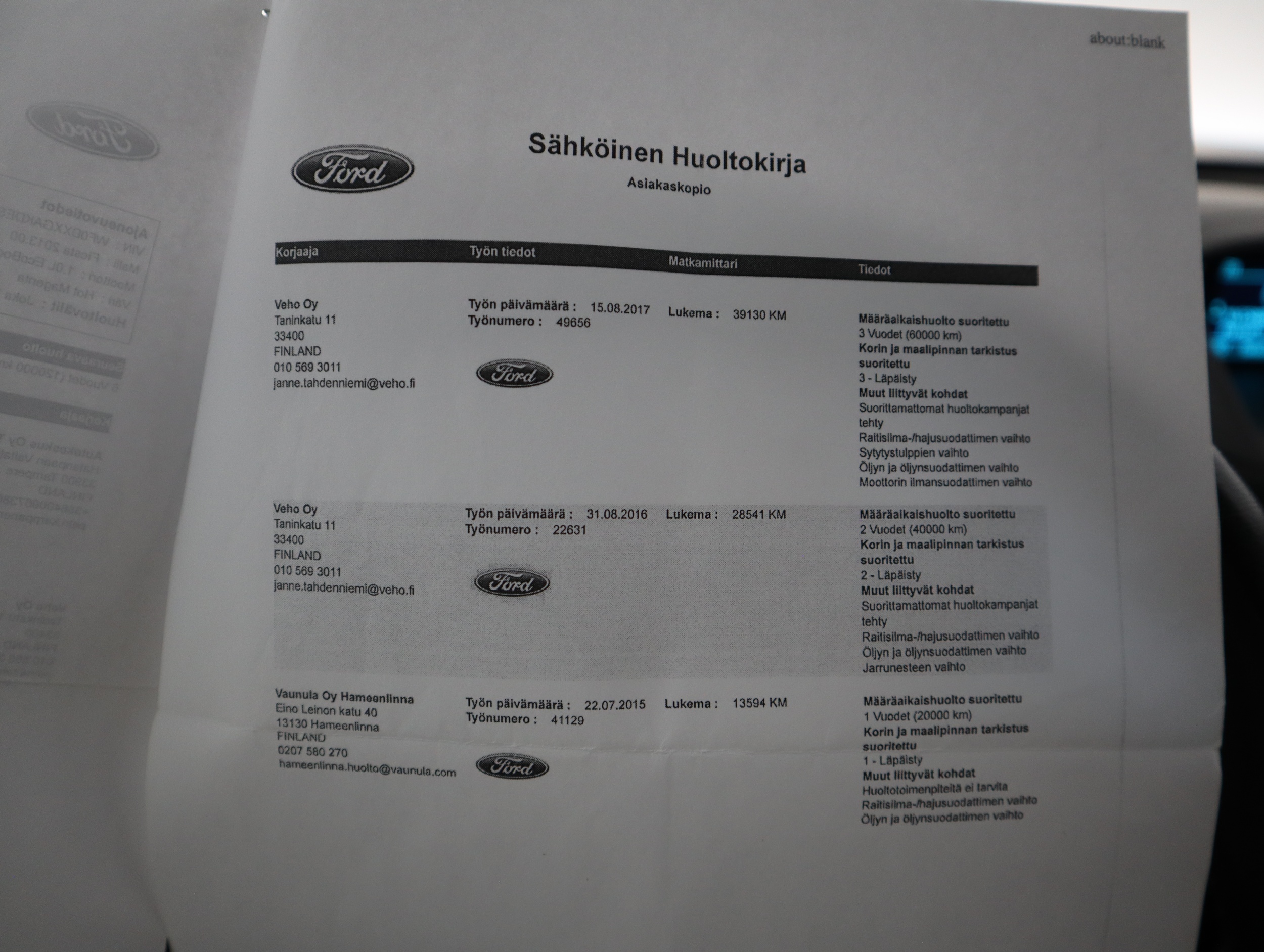 FORD FIESTA 2014