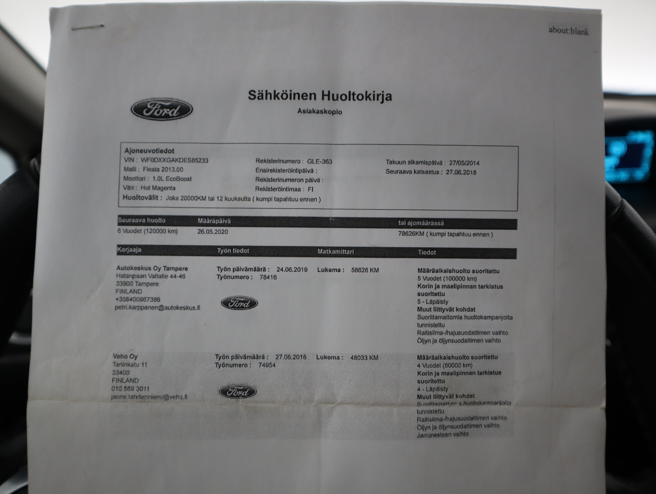 FORD FIESTA 2014