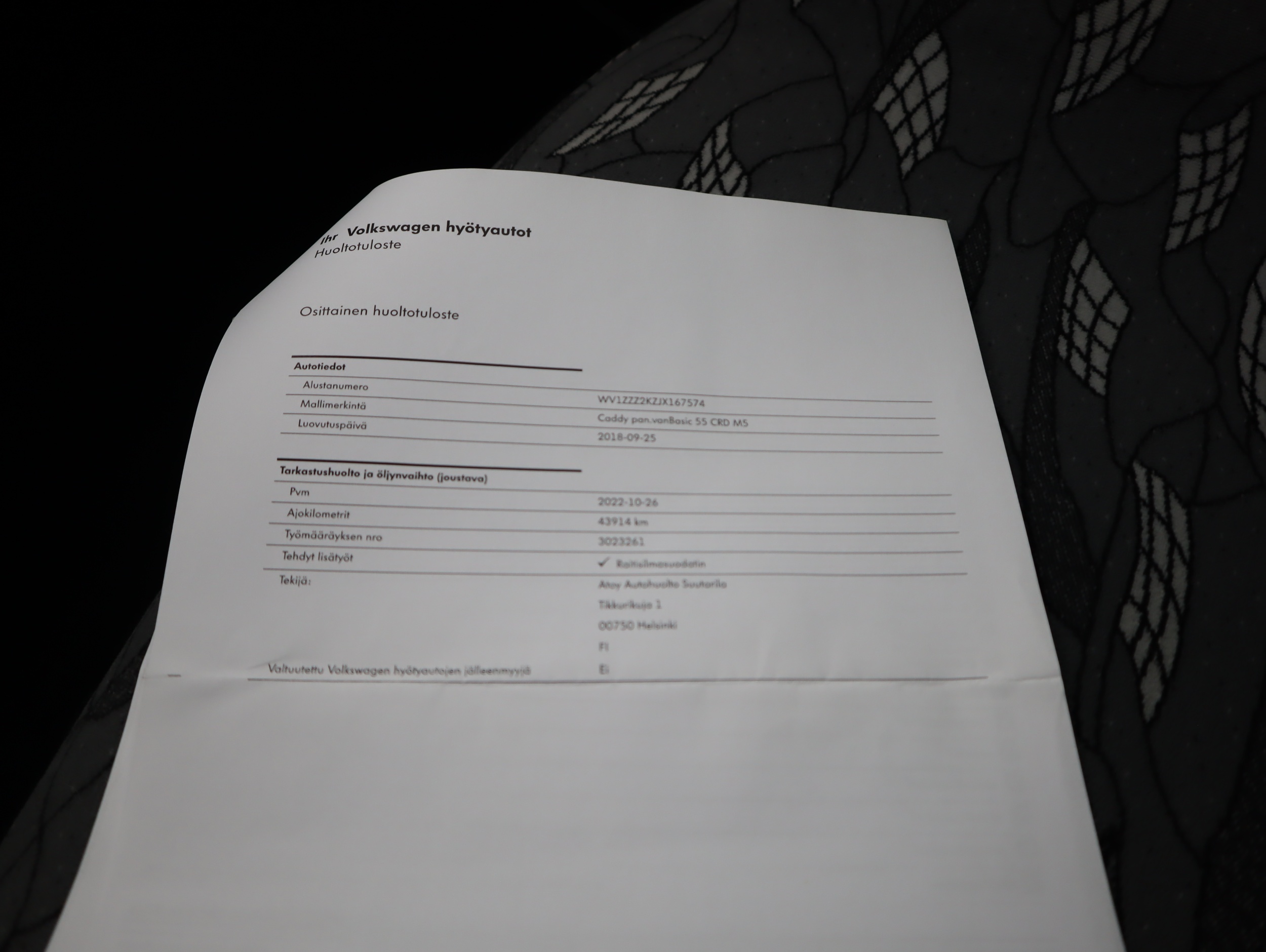 VOLKSWAGEN CADDY 2018