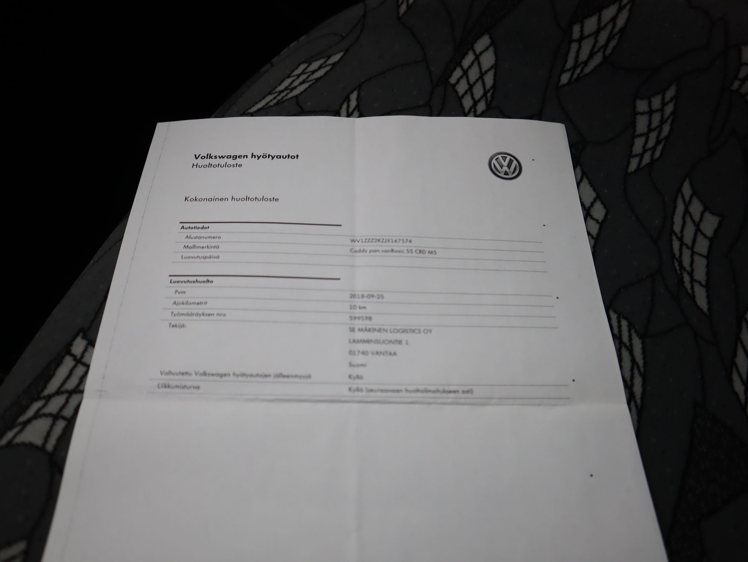 VOLKSWAGEN CADDY 2018