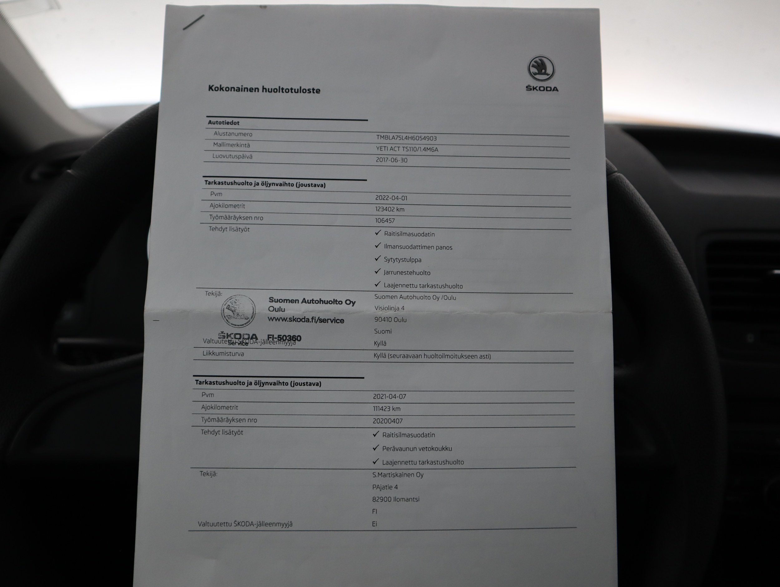SKODA Yeti 2017