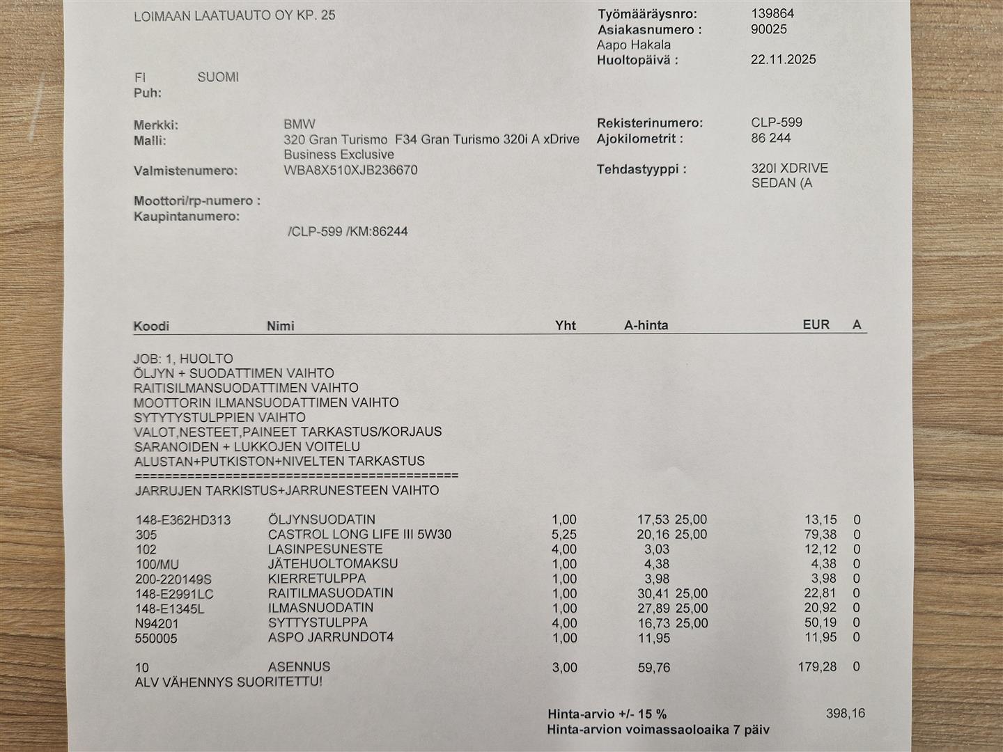 BMW 320 Gran Turismo 2018