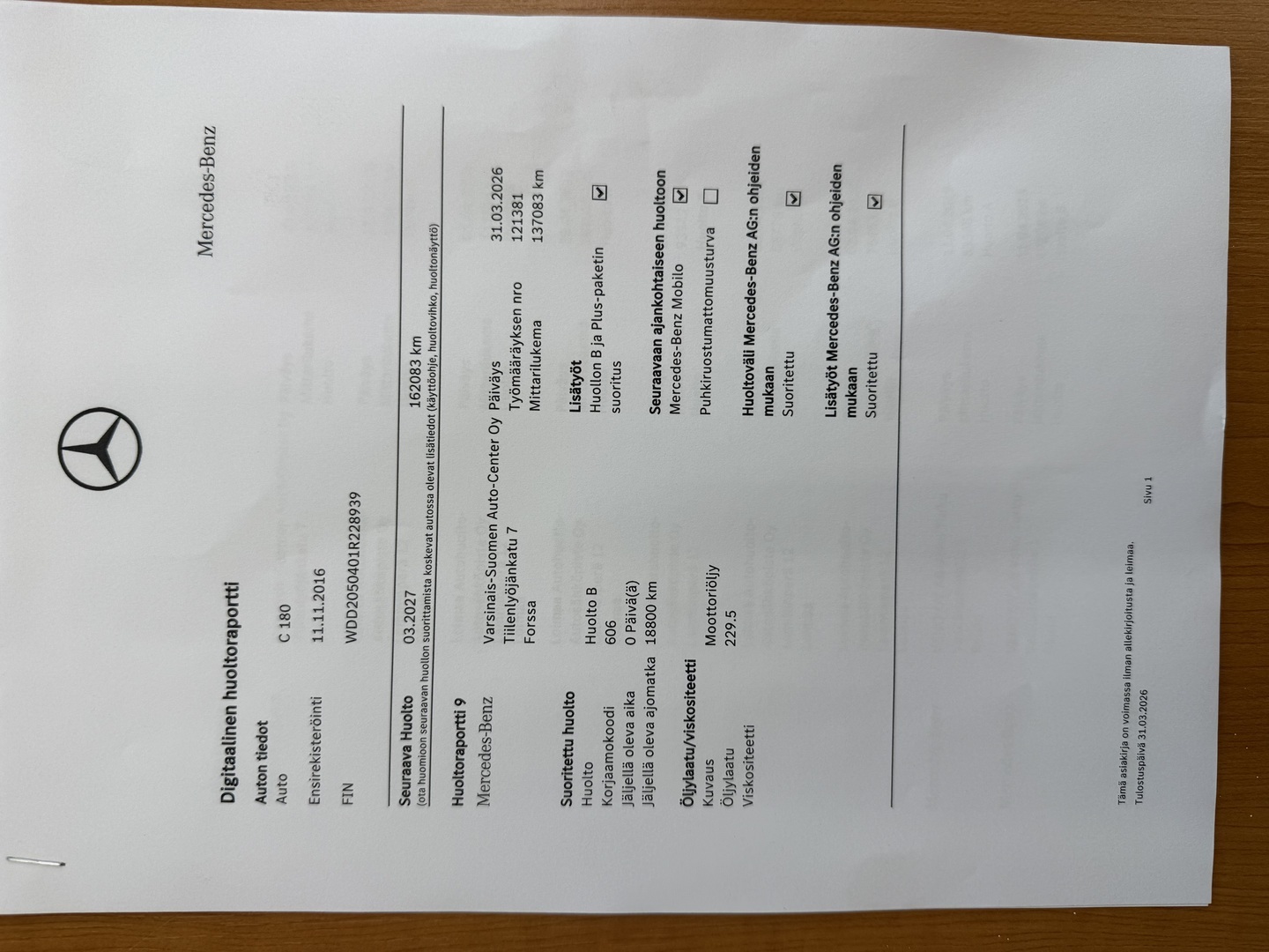 MERCEDES-BENZ C 2016