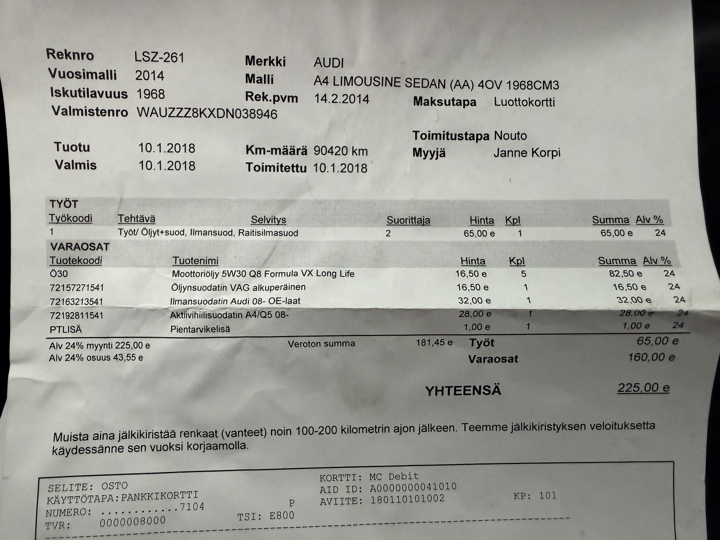 AUDI A4 2014