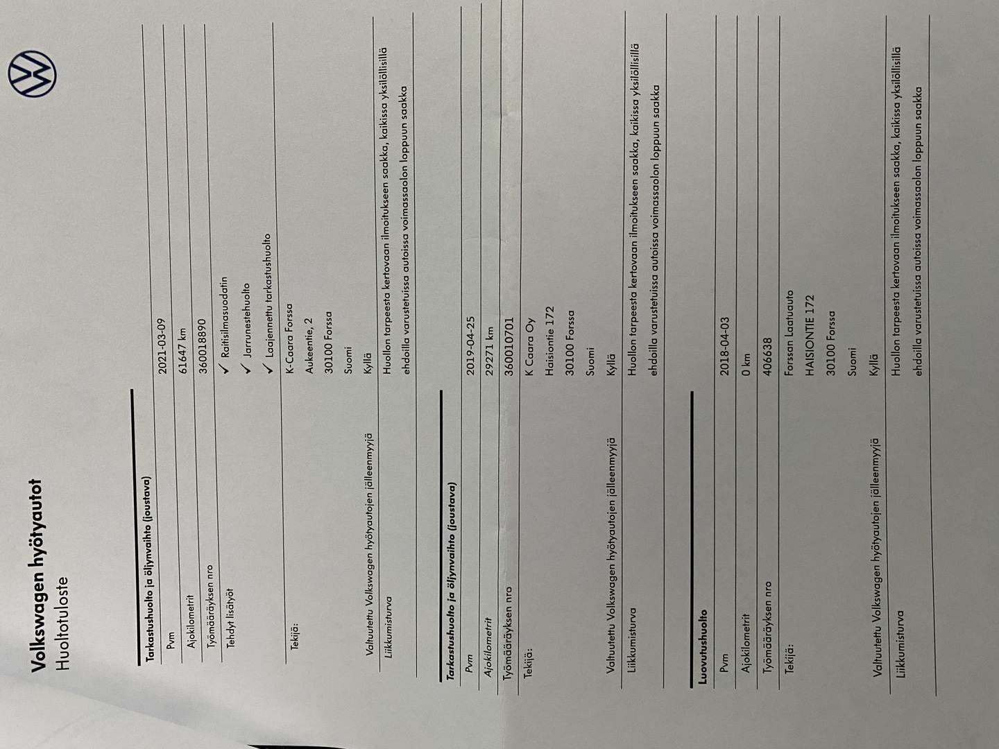 VOLKSWAGEN Caravelle 2018