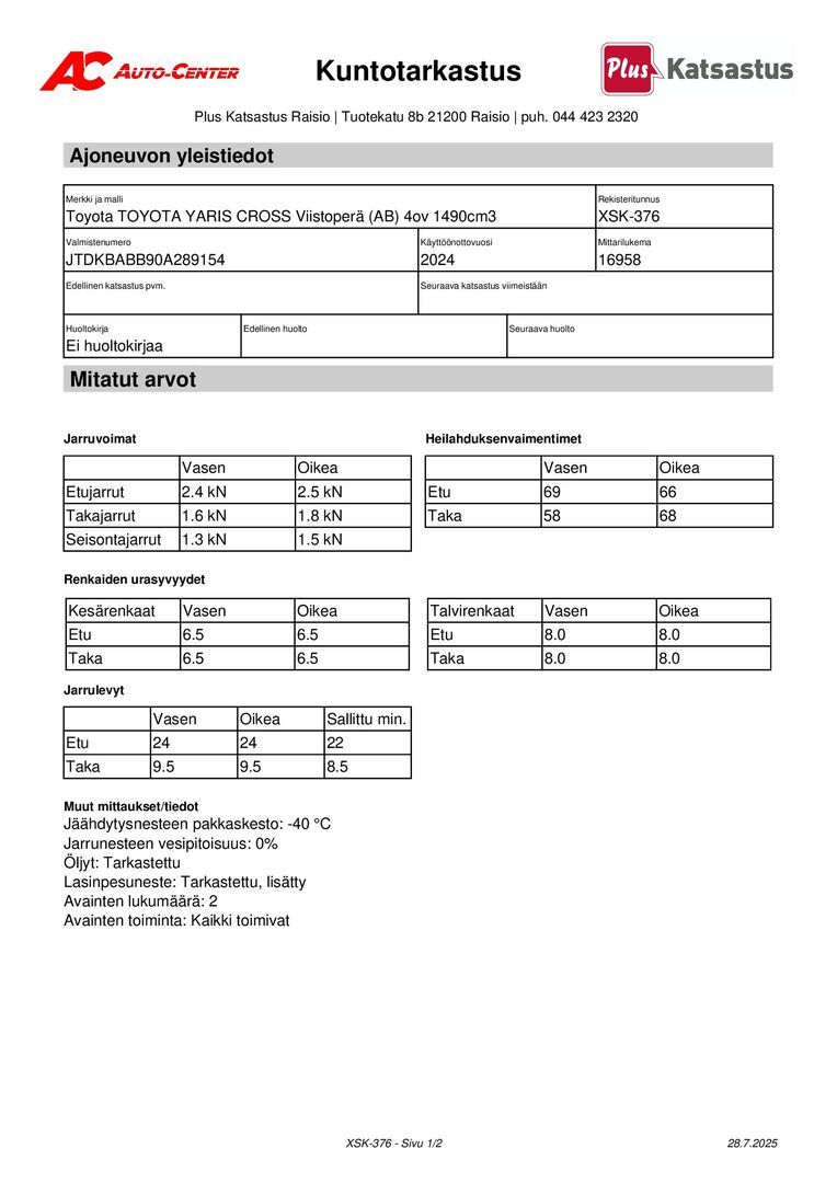TOYOTA Yaris Cross 2024