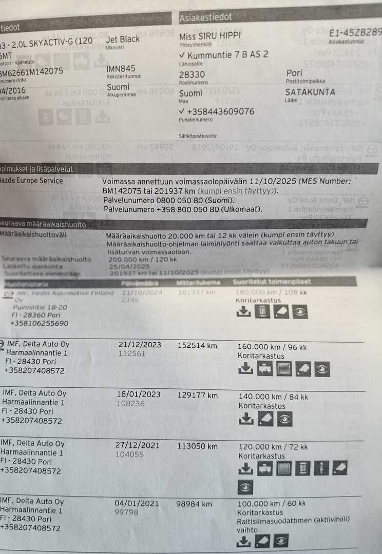 MAZDA Mazda3 2016