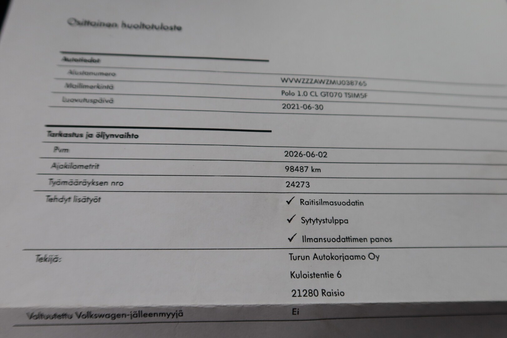 VOLKSWAGEN Polo 2021