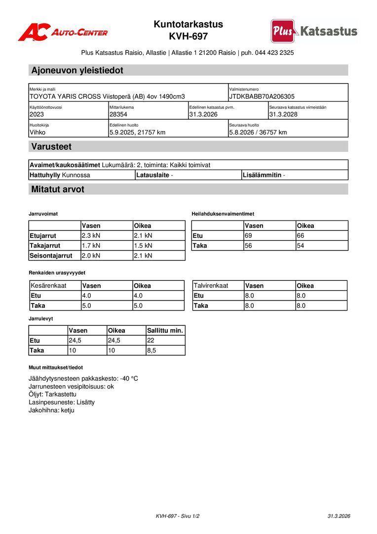 TOYOTA Yaris Cross 2023