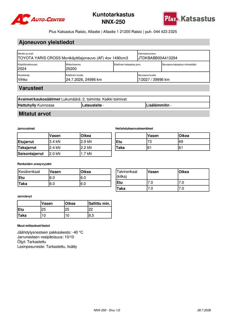 TOYOTA Yaris Cross 2024
