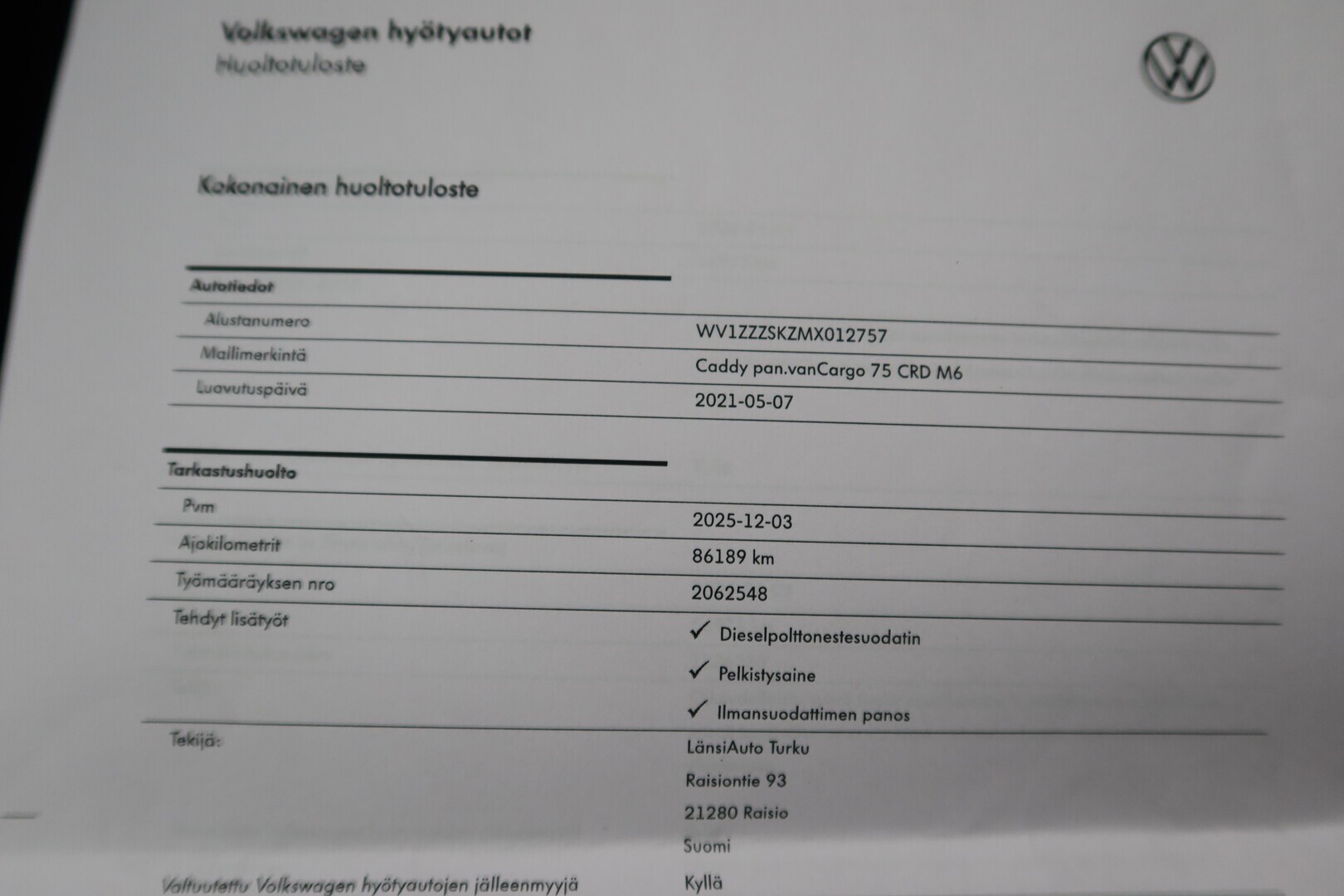 VOLKSWAGEN Caddy 2021