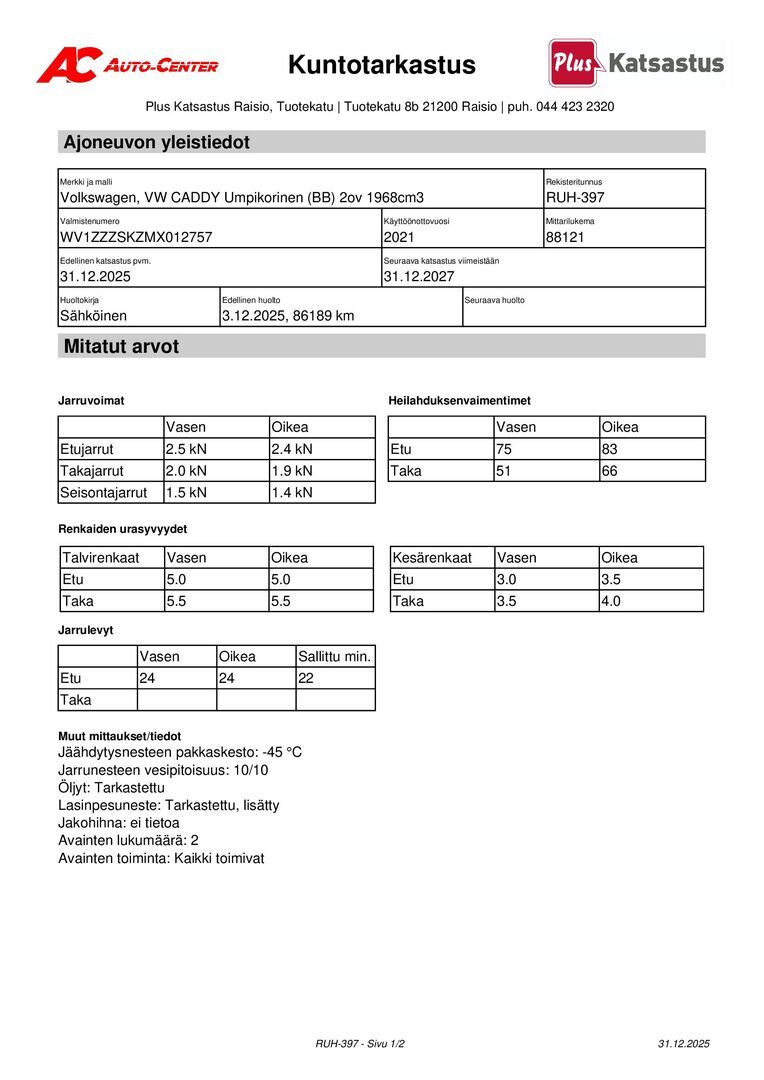 VOLKSWAGEN Caddy 2021