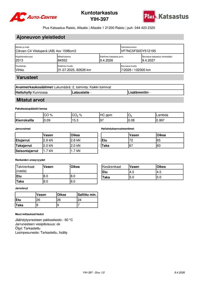 CITROEN C4 2013