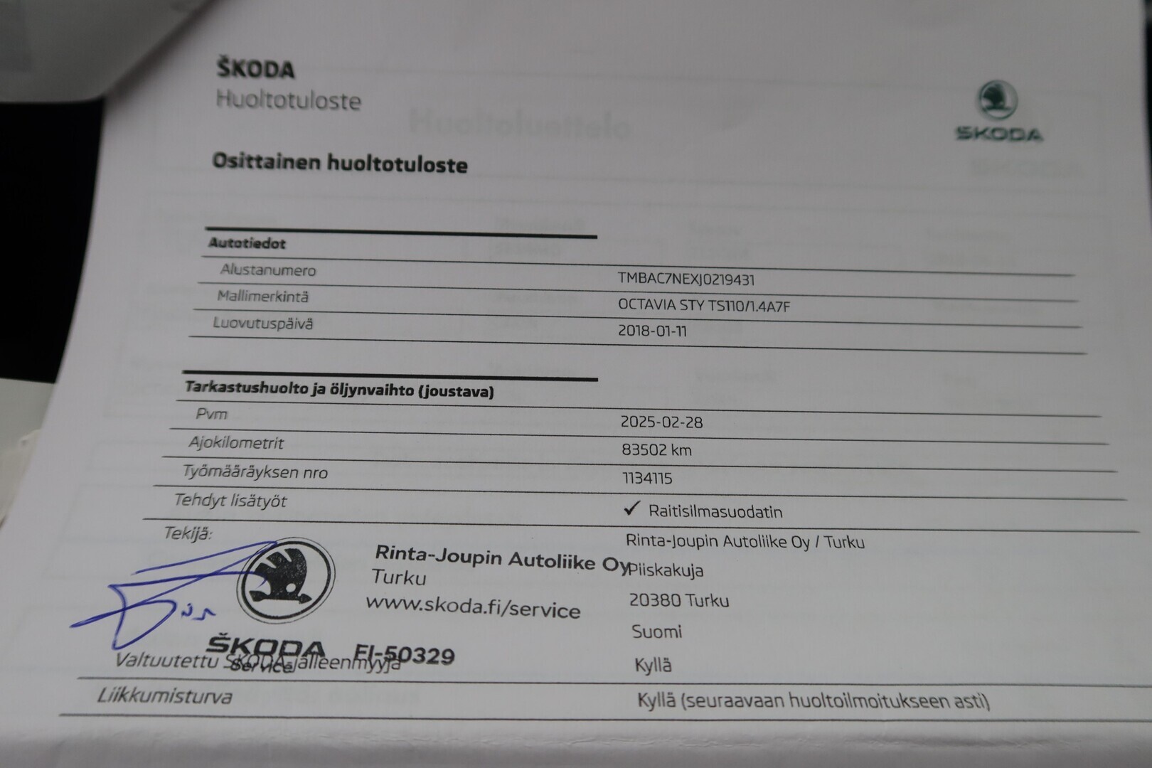 SKODA Octavia 2018