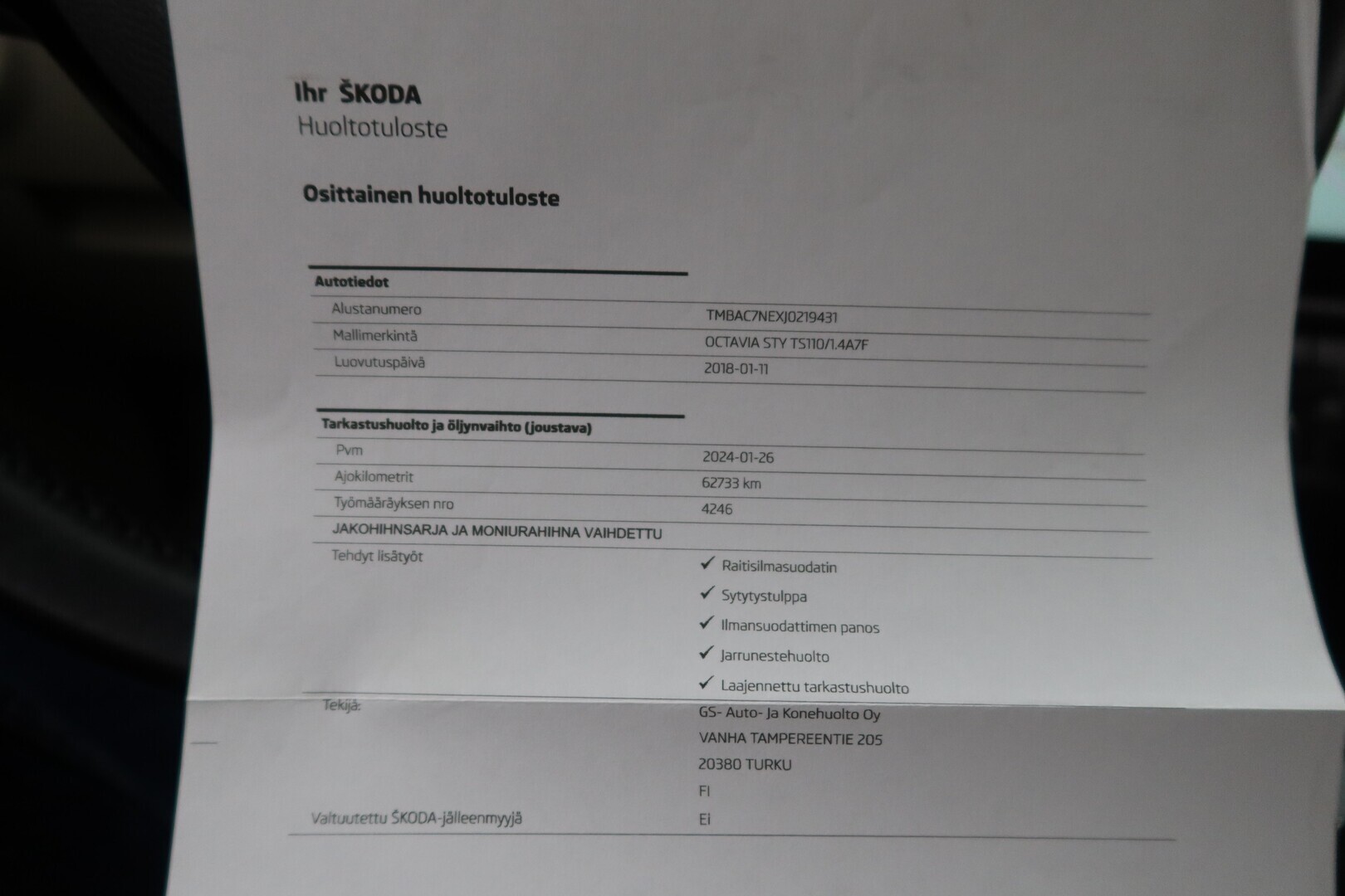 SKODA Octavia 2018