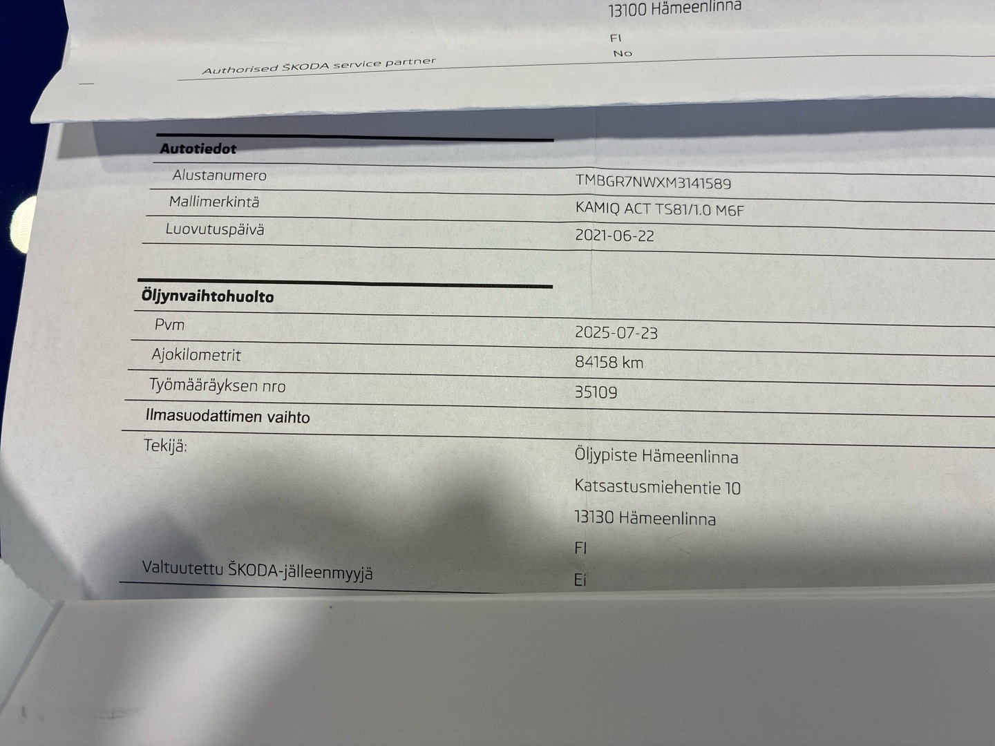 SKODA Kamiq 2021