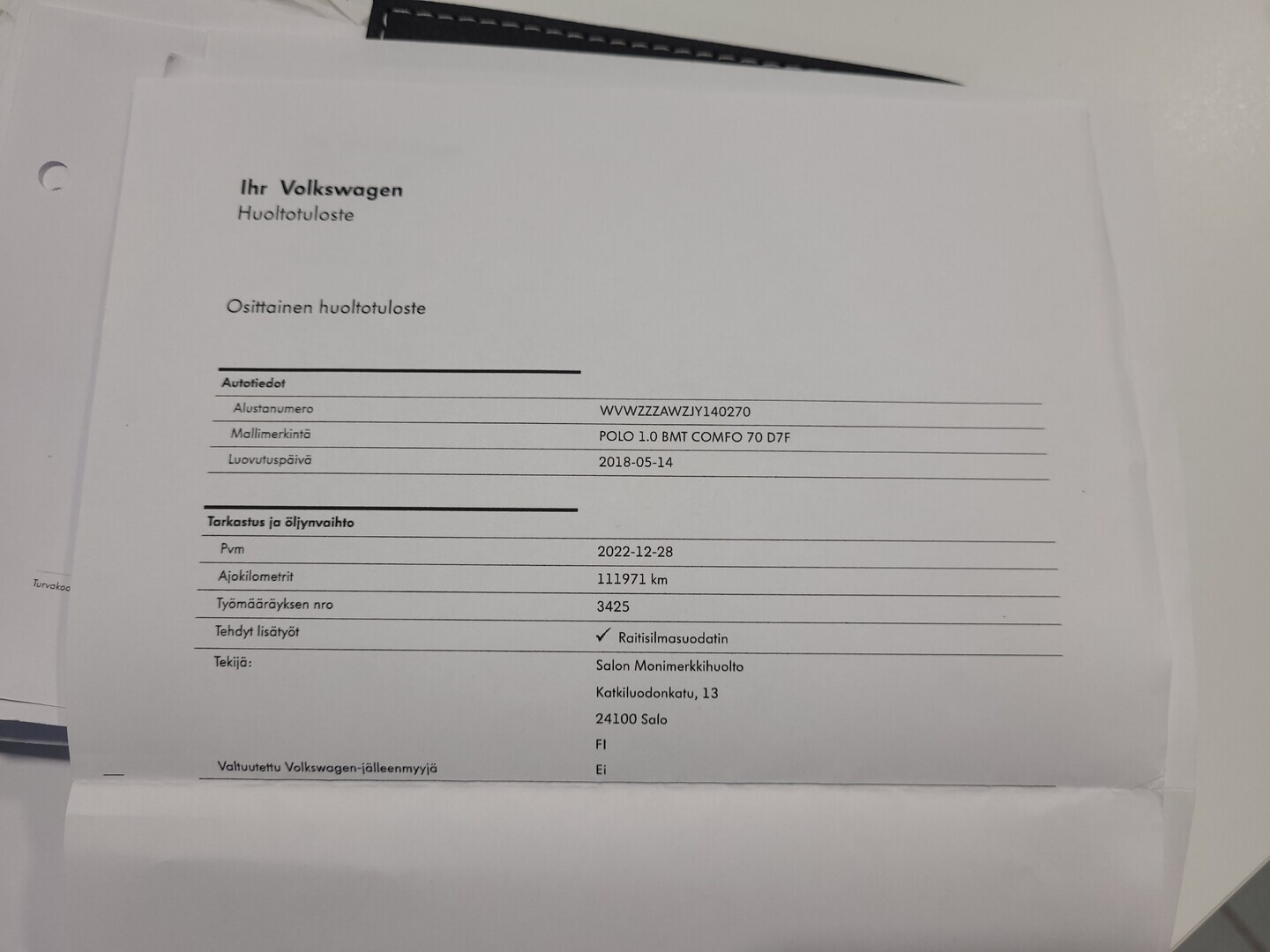 VOLKSWAGEN Polo 2018