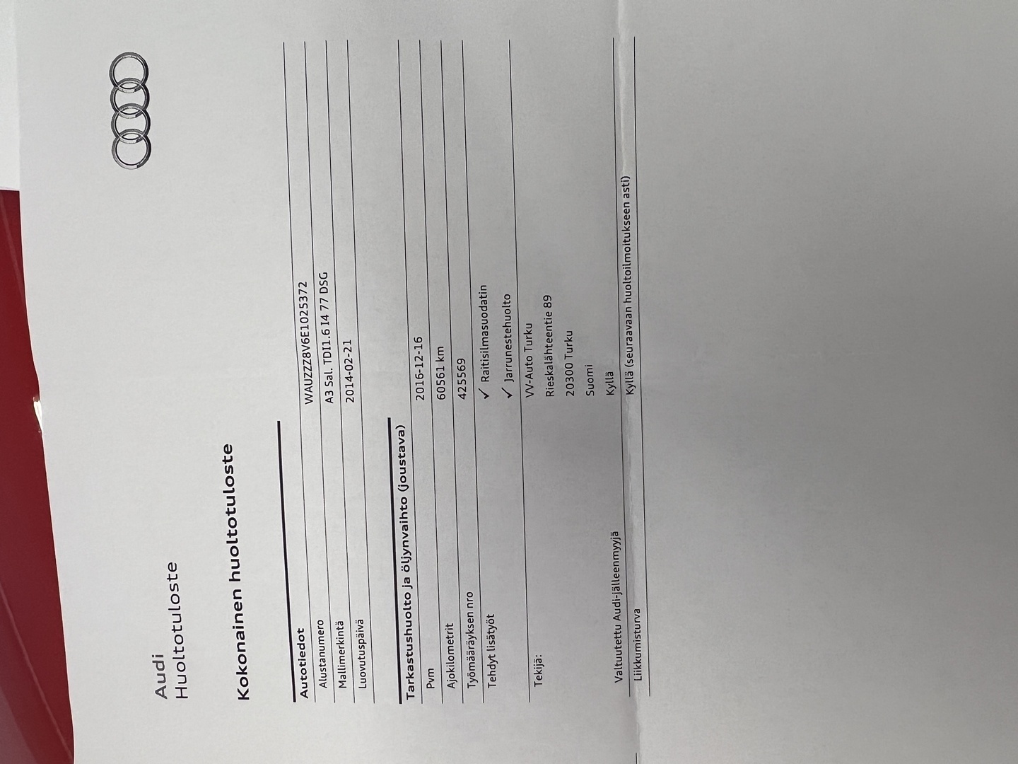 AUDI A3 2014