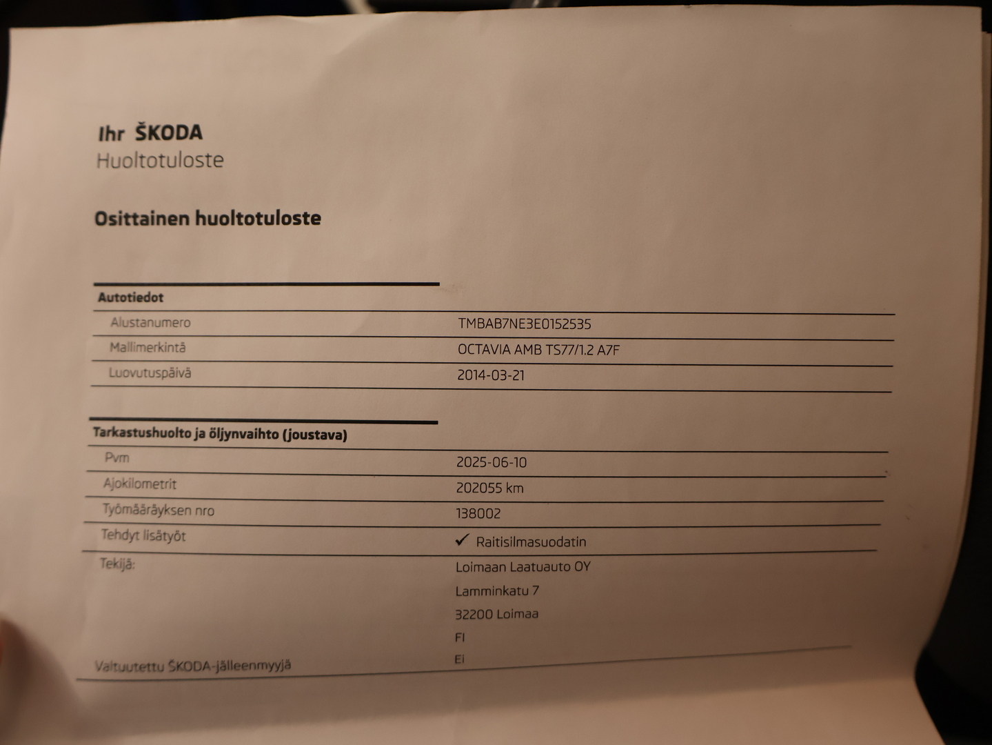 SKODA Octavia 2014