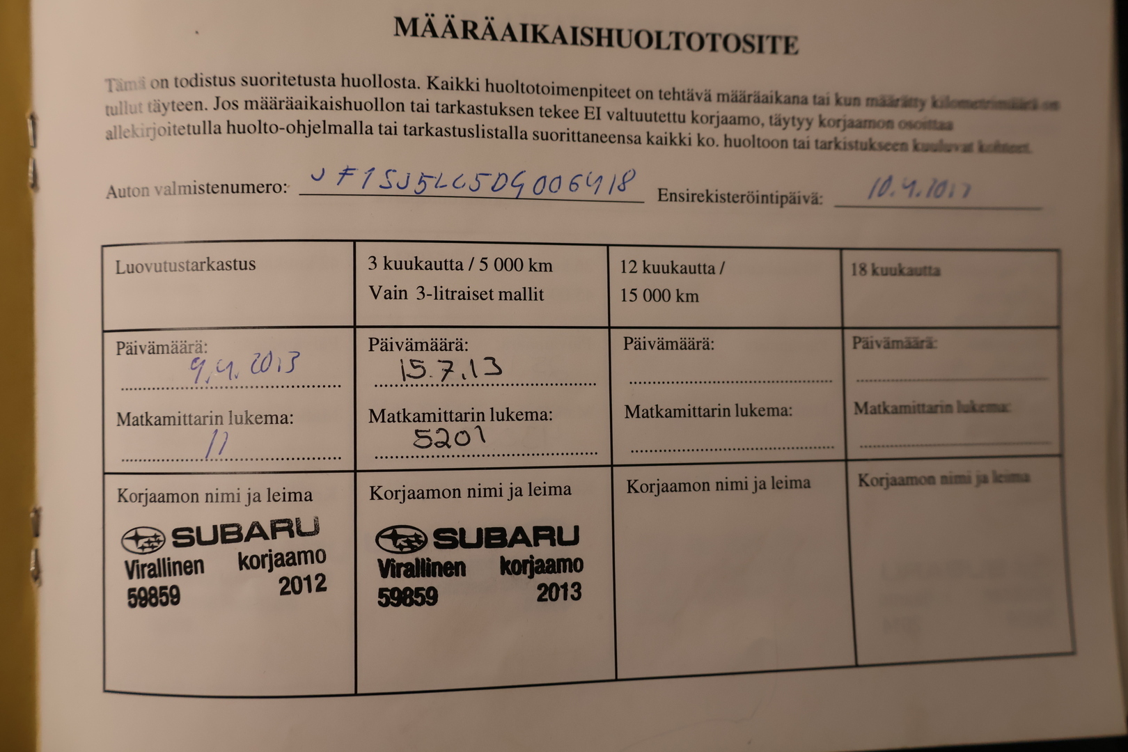 SUBARU Forester 2013