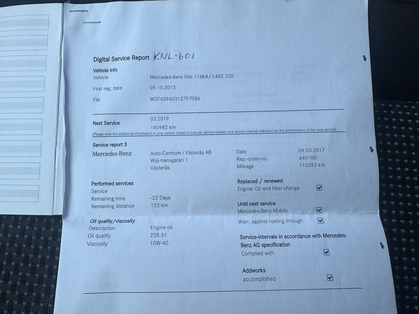 MERCEDES-BENZ Vito 2013